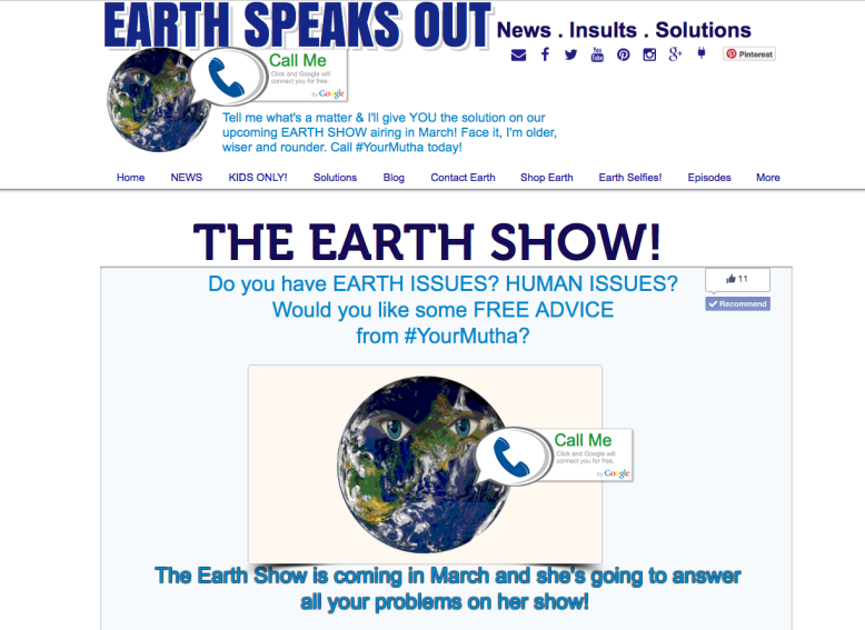 THE EARTH SHOW, EARTH SPEAKS OUT